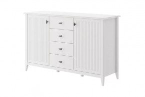 Никеа Комод 4 ящика 2 двери Белый в Тобольске - tobolsk.mebel-tymen.ru | фото