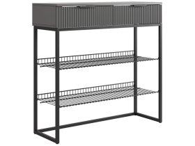 Обувница Классная 1 графит/графит матовый/черный муар в Тобольске - tobolsk.mebel-tymen.ru | фото