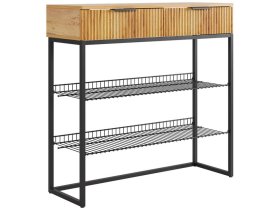 Обувница Классная 1 дуб крафт золотой/акация светлая/черный муар в Тобольске - tobolsk.mebel-tymen.ru | фото