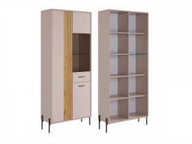 Шкаф двухдверный (со стеклом) Доминика в Тобольске - tobolsk.mebel-tymen.ru | фото