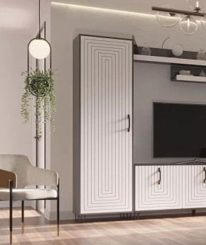 Пенал Квадро М-2 серый графит/софт вайт в Тобольске - tobolsk.mebel-tymen.ru | фото