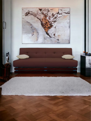 Прямой диван манго 1 Нео Шоколад/Подушки Нео Латте в Тобольске - tobolsk.mebel-tymen.ru | фото