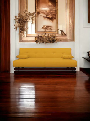 Прямой диван манго 1 Савана Елоу/Планки орех в Тобольске - tobolsk.mebel-tymen.ru | фото