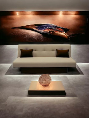 Прямой диван манго 4 Нео Латте/Подушки Нео Шоколад в Тобольске - tobolsk.mebel-tymen.ru | фото