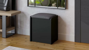 Пуф Бостон Антрацит/Велюр серый в Тобольске - tobolsk.mebel-tymen.ru | фото