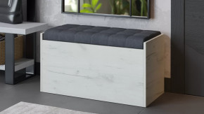 Пуф «Форест» Исп. 2 Дуб крафт белый, Велюр Серый в Тобольске - tobolsk.mebel-tymen.ru | фото