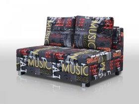 Диван Реал 120 без подлокотников мюзик графит в Тобольске - tobolsk.mebel-tymen.ru | фото