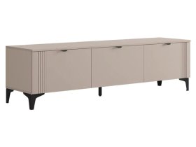 Тумба 2 Рич кашемир/фрапучино матовый/черный в Тобольске - tobolsk.mebel-tymen.ru | фото