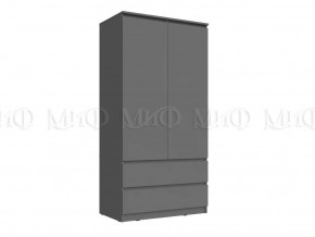 Шкаф 2-х створчатый Челси Графит в Тобольске - tobolsk.mebel-tymen.ru | фото