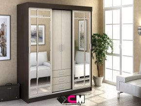 Шкаф-купе Лидер 1К Венге/Дуб белфорт в Тобольске - tobolsk.mebel-tymen.ru | фото