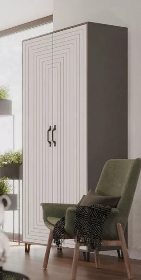 Шкаф Квадро М-3 двухдверный, серый графит/софт вайт в Тобольске - tobolsk.mebel-tymen.ru | фото