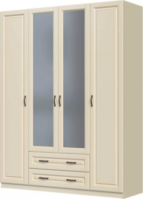 Шкаф ШР-4 "Кантри" 2 зеркала, слоновая кость в Тобольске - tobolsk.mebel-tymen.ru | фото