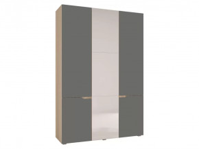 Шкаф трехстворчатый Анталия Сонома-Графит софт в Тобольске - tobolsk.mebel-tymen.ru | фото