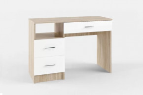 СОФИ СМС1100.2 Стол макияжный с 3-мя ящ, (ш1100*г450*в760мм), ЛДСП дуб сонома/белый NEW в Тобольске - tobolsk.mebel-tymen.ru | фото