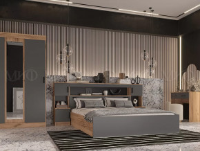 Спальный гарнитур Басямиф, графит/дуб крафт в Тобольске - tobolsk.mebel-tymen.ru | фото