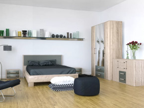 Спальный гарнитур ВЕРСАЛЬ-2 Дуб баррик/Ясень анкор/Белый в Тобольске - tobolsk.mebel-tymen.ru | фото