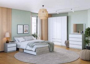 Спальня Лори, набор №ДС-1, дуб серый/белый в Тобольске - tobolsk.mebel-tymen.ru | фото