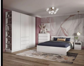 Спальня Мэнкс, набор №1 Белый/графит серый в Тобольске - tobolsk.mebel-tymen.ru | фото