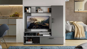 Стенка «Сиена» Графит Серый в Тобольске - tobolsk.mebel-tymen.ru | фото