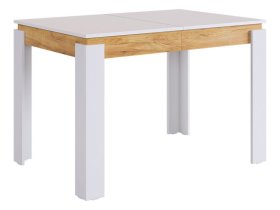 Стол обеденный раздвижной Гермес 2 белое дерево/дуб крафт золотой в Тобольске - tobolsk.mebel-tymen.ru | фото