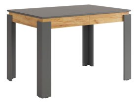 Стол обеденный раздвижной Гермес 2 графит/дуб крафт золотой в Тобольске - tobolsk.mebel-tymen.ru | фото