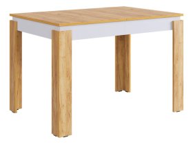 Стол обеденный раздвижной Гермес 2 дуб крафт золотой/белое дерево в Тобольске - tobolsk.mebel-tymen.ru | фото