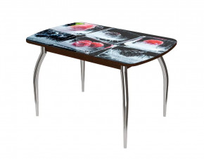 Стол Бостон-2 ф/п Лёд, 1100*700 мм, венге/хром триумф в Тобольске - tobolsk.mebel-tymen.ru | фото