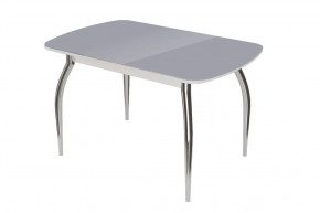 Стол "Бостон", антрацит глянец/белый/хром триумф в Тобольске - tobolsk.mebel-tymen.ru | фото