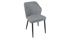 Стул «Крис» Черный муар, Микровелюр BRENDY Grey в Тобольске - tobolsk.mebel-tymen.ru | фото