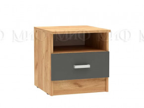 Тумба прикроватная Мартина ЛДСП Графит, Дуб крафт в Тобольске - tobolsk.mebel-tymen.ru | фото