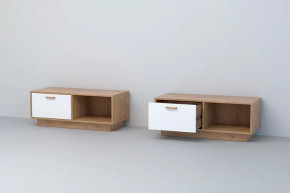 ЭГО Тумба Т-4  Дуб крафт золотой/Белый глянец Диал на цоколе в Тобольске - tobolsk.mebel-tymen.ru | фото